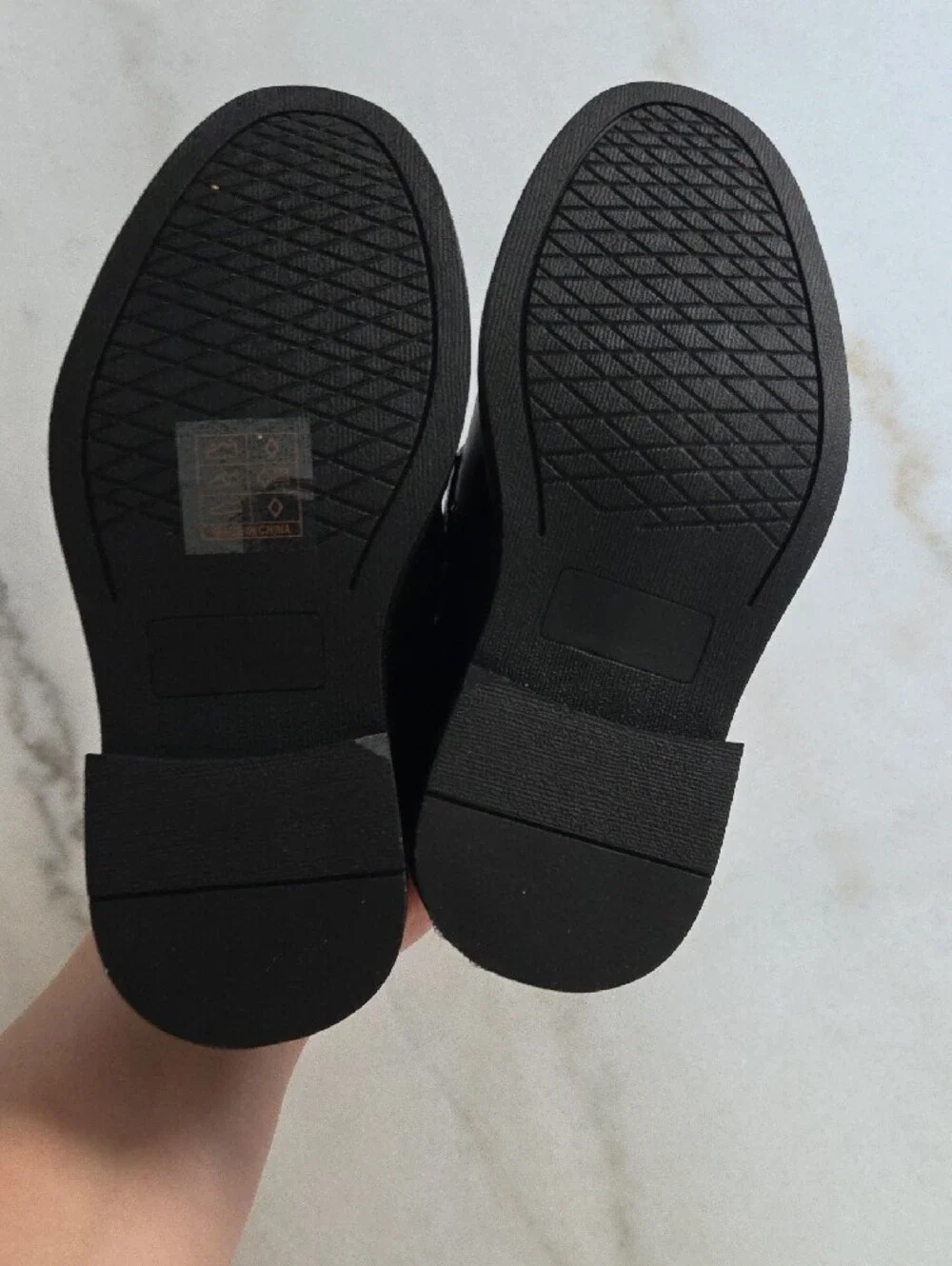 Bruno Marc Black Slip-On Loafers with Metal Accent Size 6
